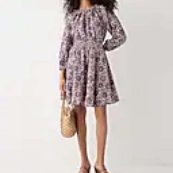 J. Crew Dresses & Skirts - Palermo smocked-waist mini dress in floral bouquet linen 2X